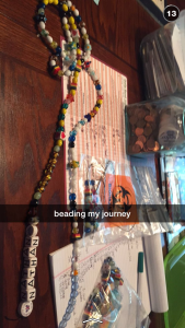 My growing bead chain.